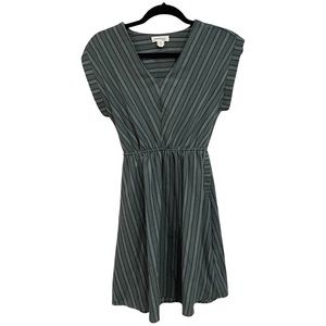 Monteau Los Angeles Striped Midi Dress Small